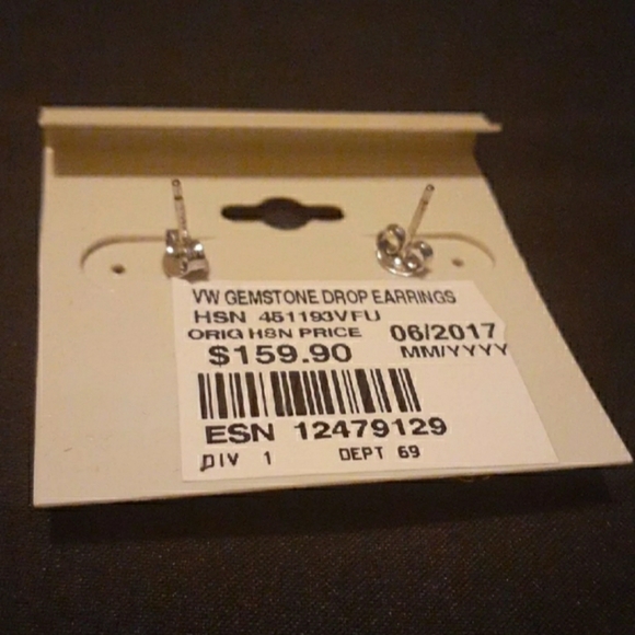 Victoria Wieck Yellow Gemstone Silver Earrings - Picture 2 of 3